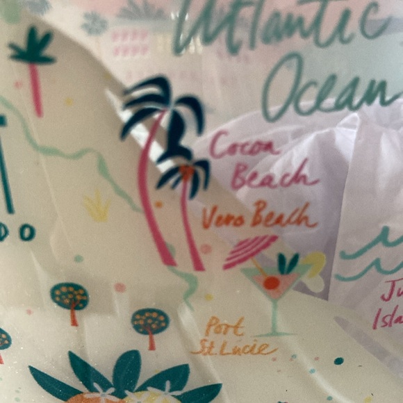 🎈SOLD SPARTINA 449 FLORIDA CLEAR BEACH Wristlet Greetings From Maps Collection - Picture 13 of 16